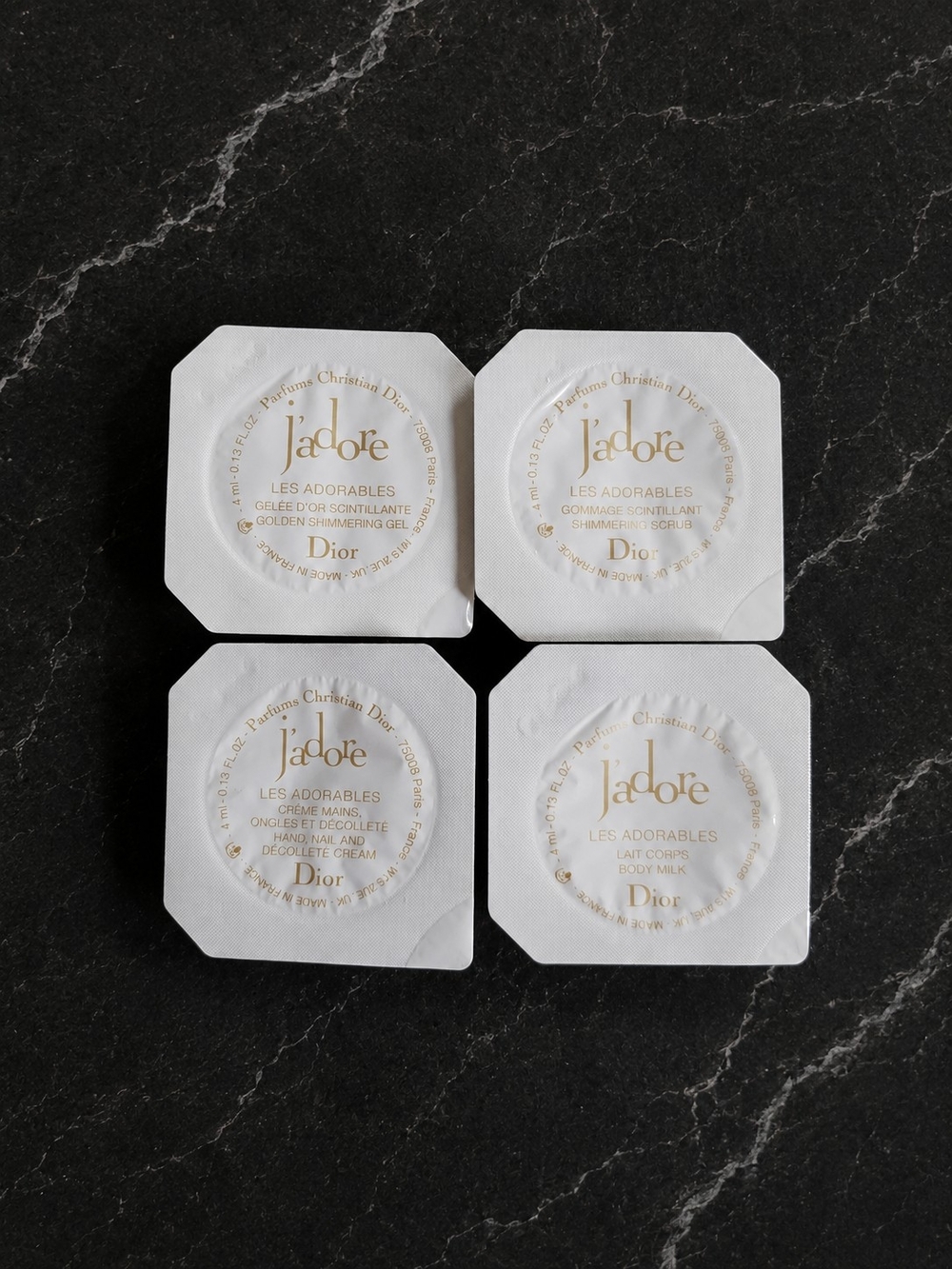 Dior J'adore Les Adorables Set in White and Gold Accents NEW - Picture 3 of 6